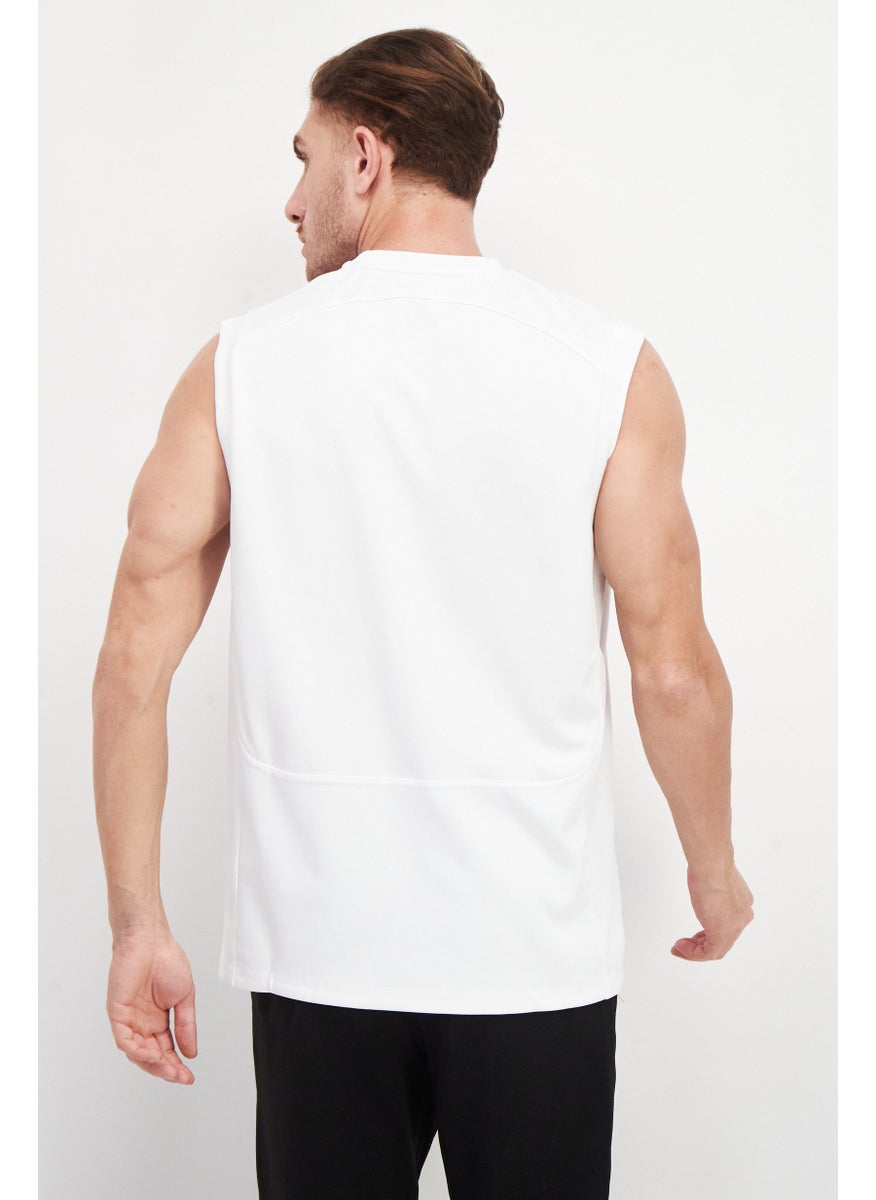 CASTORE - Men Sportswear Fit Brand Logo Training Vest, White - Image 1