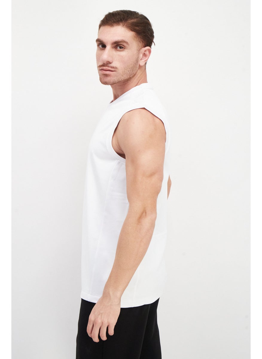 CASTORE - Men Sportswear Fit Brand Logo Training Vest, White - Image 1