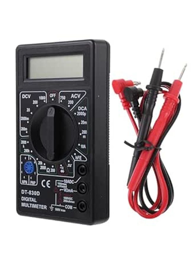 Mini Digital Multimeter Auto Range Voltage Tester With Buzzer LCD Display Black - Image 1