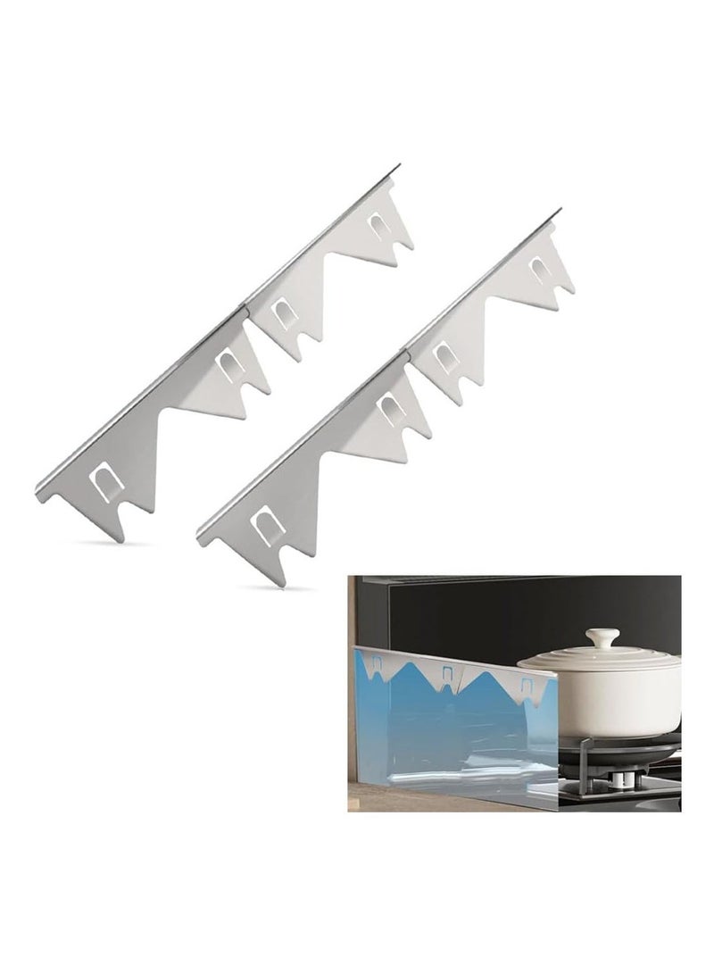 MVAQKLM  Stainless Steel Stove Gap Covers,2 Pcs Telescoping Stove Gap Filler Kitchen Oven Counter Side Gap Filler Heat Resistant Guard Easy Clean Range Trim Kit,Adjustable Length 35cm to 70cm-Silver - Image 1