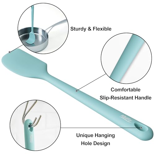 Redfly Silicone Spatula Set, 5 Piece Food Grade Silicone Cooking Utensils Set, Rubber Spatula Heat Resistant Nonstick for Baking, Cooking, Kitchen Utensils Dishwasher Safe Multicolor - Image 3
