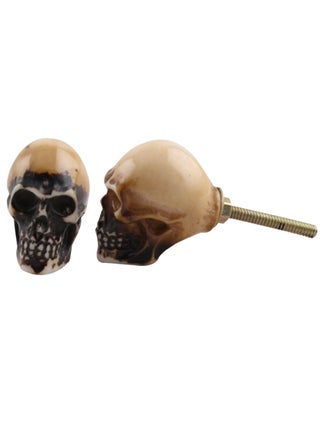 IndianShelf 4 Piece Brown Knobs Resin Knobs for Drawers Man Face Skull Kitchen Handles Cabinet 381 cm Handle Pulls - pzsku/Z85E5D15C8E6774A6556CZ/45/1746561640/f36f29f0-047b-4b95-938e-dc6c1d35af57