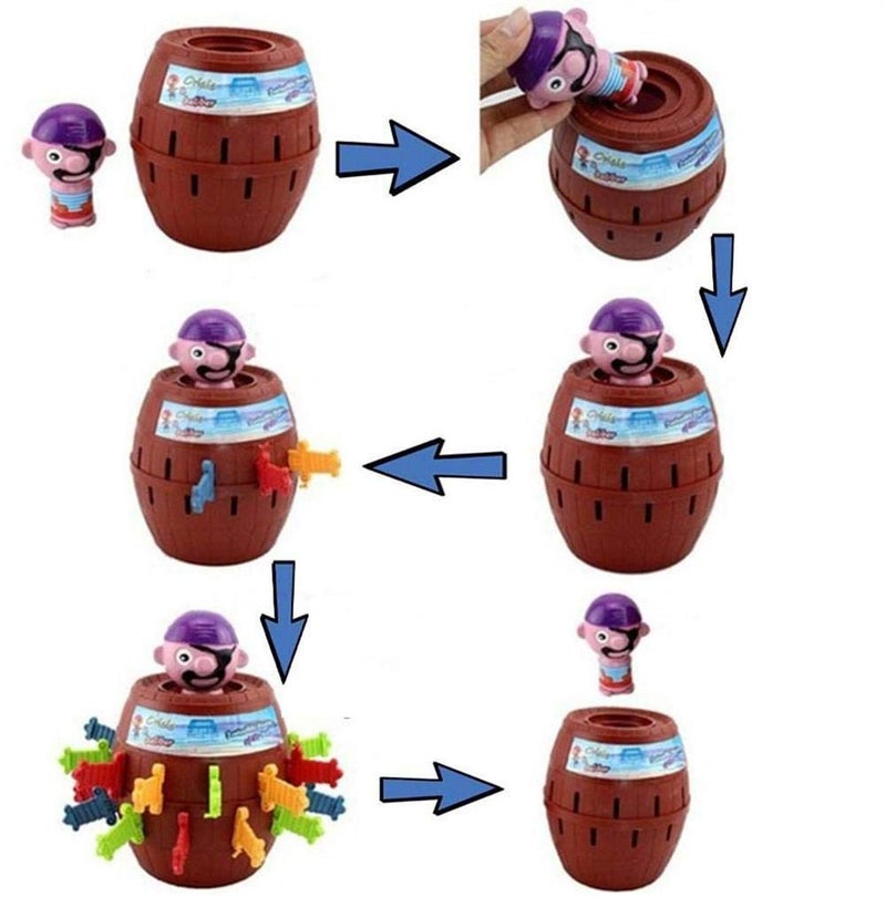Pirate Bucket Table Lucky Stab Pop Up Toy, Tricky Intellectual Barrel Games For Kids - Image 3