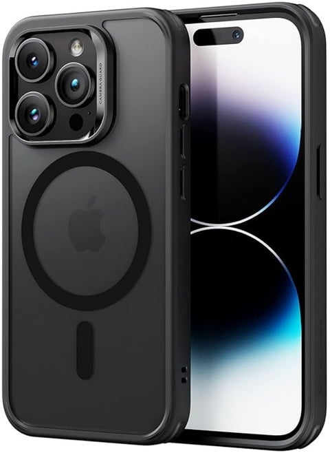 iPhone 14 Pro Max Case with Magsafe with Scratch-Resistant Thin and Slim Classic Shockproof Protection (Black)
