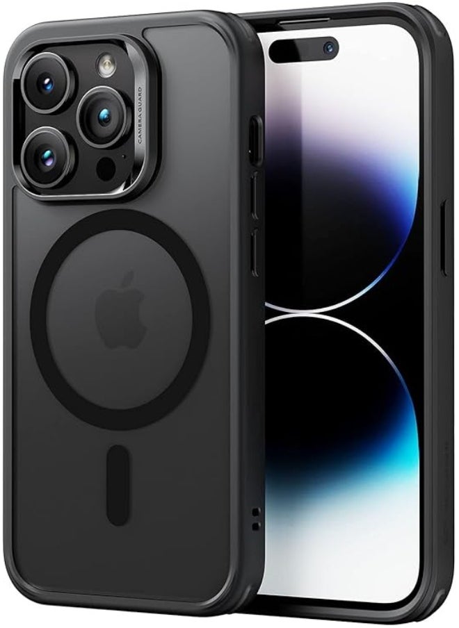 iPhone 14 Pro Max Case with Magsafe with Scratch-Resistant Thin and Slim Classic Shockproof Protection (Black)