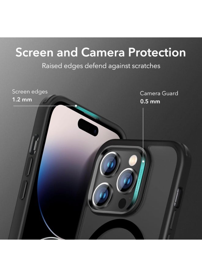 iPhone 14 Pro Max Case with Magsafe with Scratch-Resistant Thin and Slim Classic Shockproof Protection (Black)