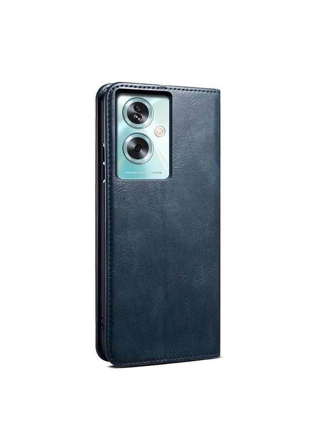 إيروريكس جراب لهاتف OPPO A79 5G جراب هاتف جلدي من نسيج شمع الزيت Crazy Horse - Image 3