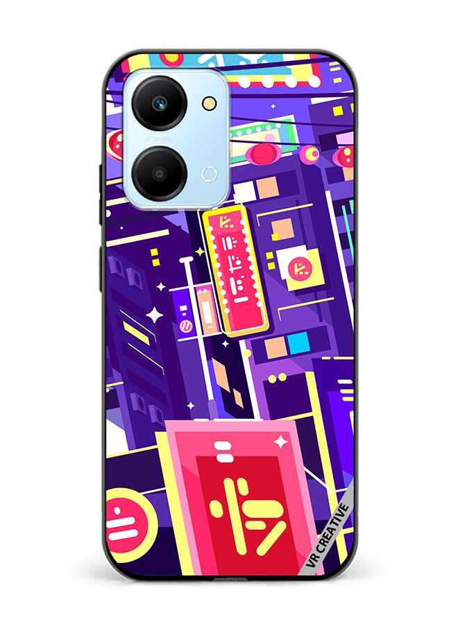 VR CREATIVE Protective Case Cover For Honor Play7T Evening Chinese City Design Multicolour - Image 1