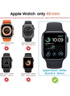 FARROBIZZ 2-Pack for Apple Watch Series 9/8/7/6/5/4/Series SE/SE 2 41mm All-Around Screen Protector Case, Tempered Glass Screen Protector Case Ultra-Thin for iWatch 41mm Protection Cover -Black  - Image 2