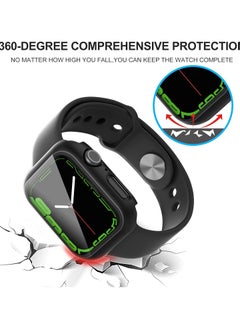FARROBIZZ 2-Pack for Apple Watch Series 9/8/7/6/5/4/Series SE/SE 2 41mm All-Around Screen Protector Case, Tempered Glass Screen Protector Case Ultra-Thin for iWatch 41mm Protection Cover -Black  - Image 4