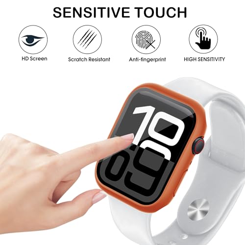Bougraite 24 Pack Case for Apple Watch Series 11/10 46mm with Tempered Glass Screen Protector, Shockproof Hard PC Scratch Resistant Bumper Protective Cover Compatible with iWatch S11/10 46mm - Image 3