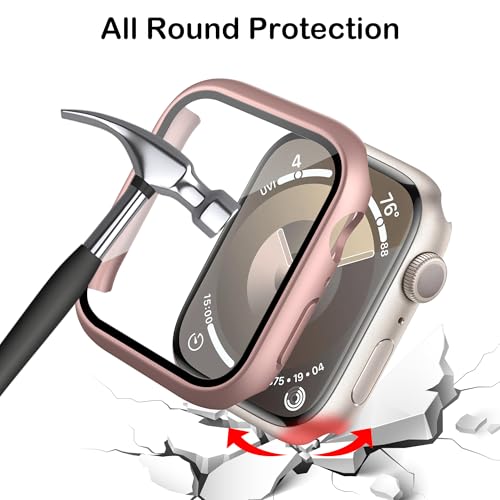 Bougraite 24 Pack Case for Apple Watch Series 11/10 46mm with Tempered Glass Screen Protector, Shockproof Hard PC Scratch Resistant Bumper Protective Cover Compatible with iWatch S11/10 46mm - Image 4