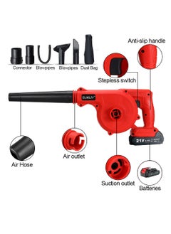 Cordless Leaf Blower, 2-in-1 Portable 21V Lithium Battery 220V Multifunctional Blower for Blowing Leaf, Clearing Dust & Small Trash,Car, Computer Host, Hard to Clean Corner - pzsku/Z85E607B97054CC8F4986Z/45/_/1733365260/4f2bba58-ebec-48d2-ab44-b84d7a3dd77e