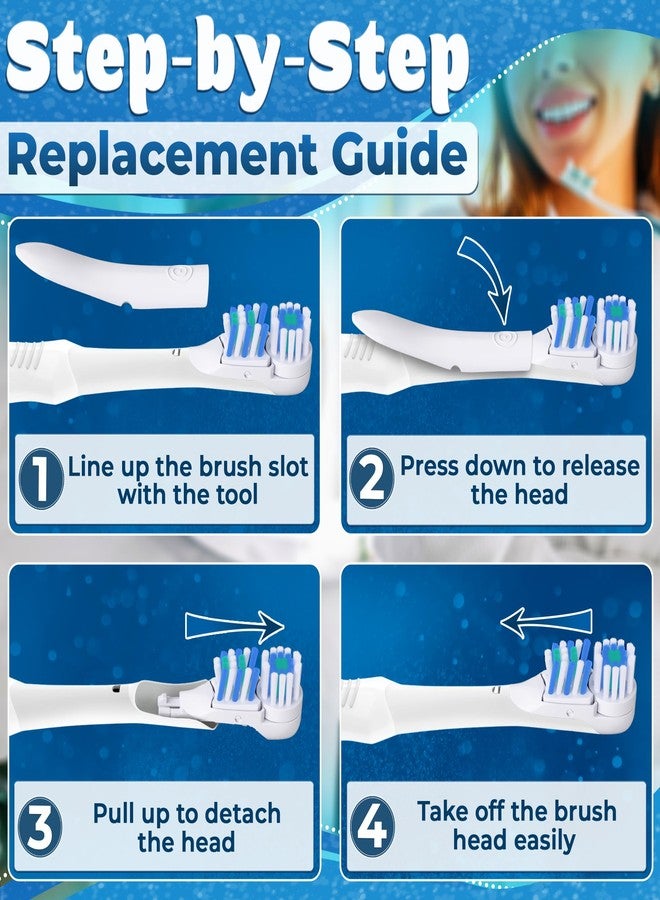 ZOKLU 4 Pcs Replacement Tooth Brush Heads Compatible with Oral-B CrossAction Power 3733 4732 4734 Models | Sensitive Toothbrush Heads, Soft Nylon Bristles, Dual Cleaning Action, Snap-On Design for Daily Use - Image 4