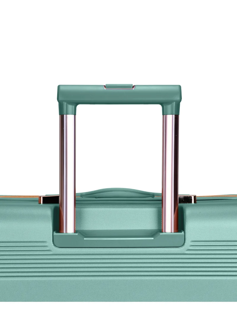 SENATOR Hard Case Trolley Luggage Set For Unisex ABS Lightweight 4 Double Wheeled Suitcase With Built In TSA Type Lock A5125 Set Of 3 Light Green