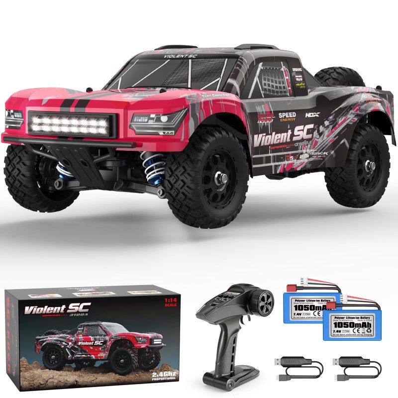 HAIBOXING شاحنة هايبكسينغ 3100A 4X4 للطرق الوعرة بدون فرشاة، سيارة RC سريعة بمقياس 1:14، سرعة قصوى تبلغ 42 كم/س (أو 60 كم/س مع بطارية 3S)، شاحنة كهربائية تعمل بالتحكم عن بعد للبالغين والأولاد - Image 1
