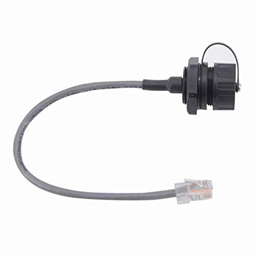 ANMBEST 5PCS Panel Mounting RJ45 Waterproof Connector M25 Cat5/5e Ethernet LAN Cable Coupler with Waterproof/Dust Cap Cover 25cm Network Cable for Outdoor Network - Image 2