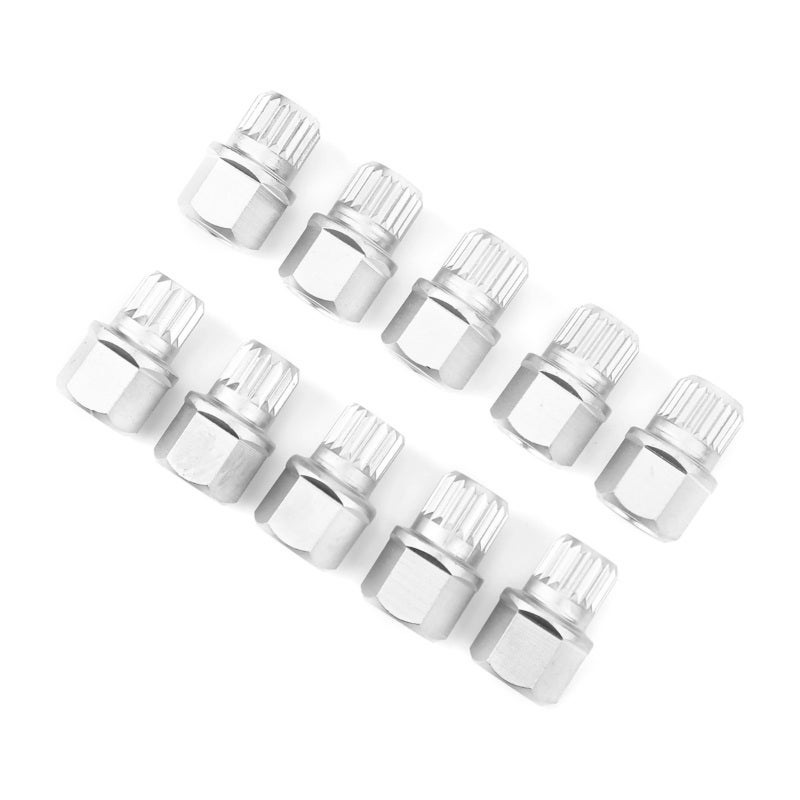 Anti-Theft Wheel Nut Removal Set 10-Piece Black High-Hardness Chromium-Molybdenum Steel - Spiral Groove Design for Maximum Grip Wheel Nut Extractor for Auto Repair - Image 5