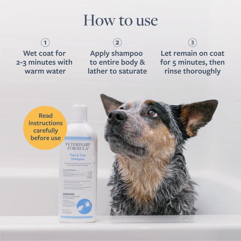 Veterinary Formula شامبو فيتيريناري فورمولا للبراغيث والقراد للكلاب والقطط، 16 أونصة - Image 5
