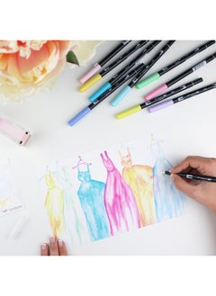 Tombow Tombow 56187 Dual Brush Pen Art Markers,Pastel,10-Pack. Blendable,Brush&Fine Tip Markers,Multi-coloured  - Image 2