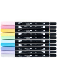Tombow Tombow 56187 Dual Brush Pen Art Markers,Pastel,10-Pack. Blendable,Brush&Fine Tip Markers,Multi-coloured  - Image 3