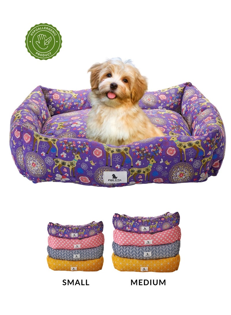 Fido & Co. Fido & Co. Dog Bed - Small & Medium Dogs - Extra Soft & Comfortable 100% Linen - Washable Puppy Mat for Crate or Car Canine Cooling Accessories for Pets Furniture for Dogs and Cats - Image 1