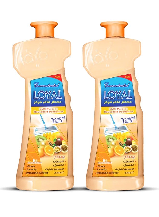 لويال معطر منزلي متعدد الأغراض جل مركّز برائحة الفواكه الاستوائية 2 × 700 مل - Image 2