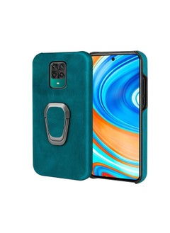 HuHa Case Cover Ring Holder PU Phone Case For Xiaomi Redmi Note 9 Pro / Note 9S / Note 9 Pro Max / Poco M2 Pro Cyan 