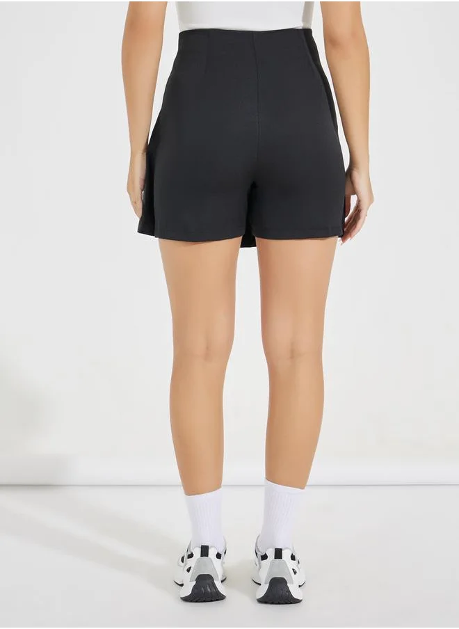 Styli Solid Wrap Skort with O-Ring Detail