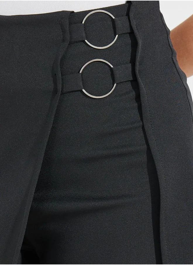 Styli Solid Wrap Skort with O-Ring Detail
