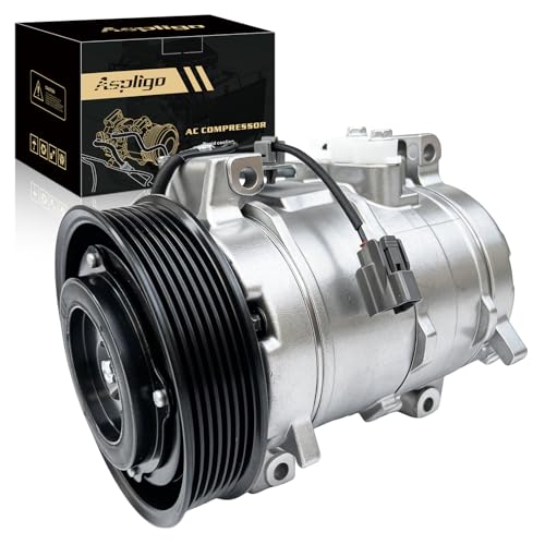 Aspligo Air Conditioner AC Compressor with Clutch Fits for Honda Accord 2003 2004 2005 2006 2007 24L CO 28003C 10345430 140155103499511521609 10280031128003 38800RAAA01 38810RAAA01 38810RBA006 - Image 1