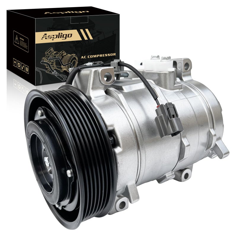 Aspligo Air Conditioner AC Compressor with Clutch Fits for Honda Accord 2003 2004 2005 2006 2007 24L CO 28003C 10345430 140155103499511521609 10280031128003 38800RAAA01 38810RAAA01 38810RBA006 - Image 3