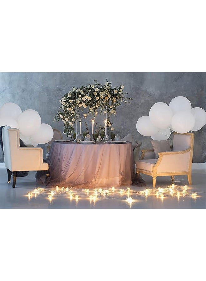 جي أس 40 قطعة بالون اللاتكس الطرف الديكور الأبيض 10 بوصة - Image 4