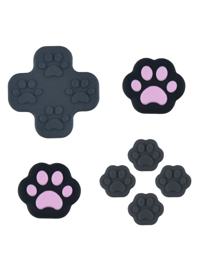 AMOGMO Suitable Switch Handle Silicone Non-slip Game Rocker Protection Special-shaped Cat Claw Ns Cross Key Sticker-Product Color:Combination 11 Does Not Support Returns Or Exchanges  - Image 1