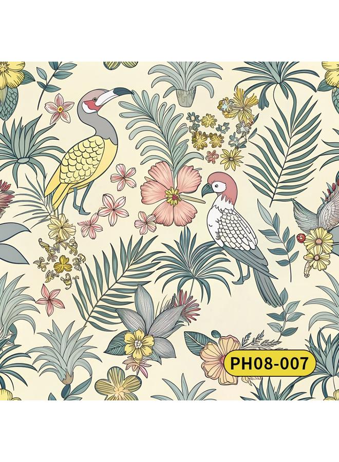 Bluejw French Retro Bunny Wall Wallpaper Self-adhesive Wall Sticker High Color Dirty Resistant Wallpaper Bedroom Warm Wallpaper - Image 1