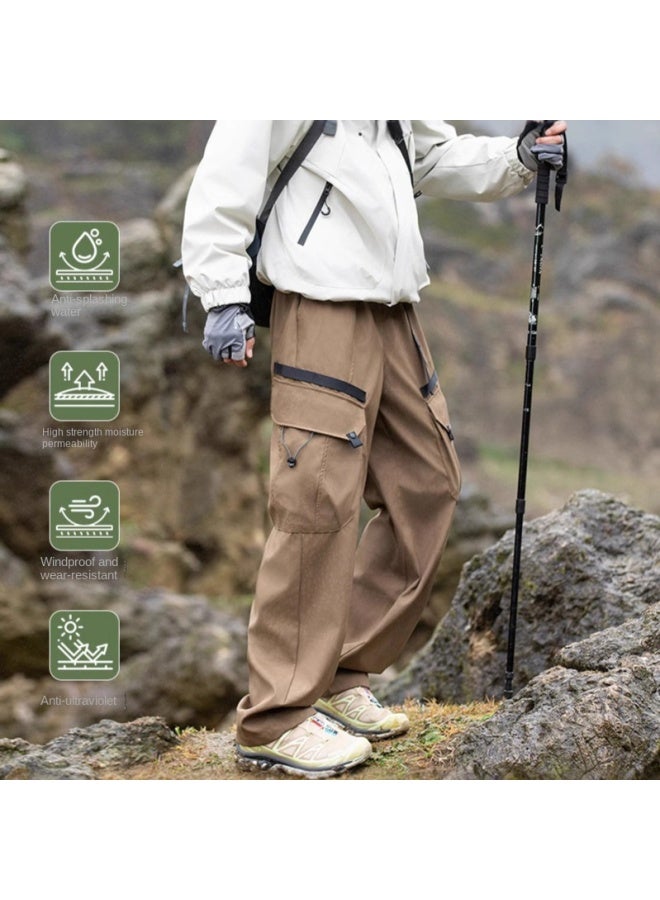 Izexx بنطلون Izexx Trendy للرجال - رياضي خارجي مستقيم مريح - ثلاثي الحماية من الرياح والماء والتهوية - متعدد الجيوب - مثالي للعمل وللأزواج - بتصميم ريفي عصري - Image 3