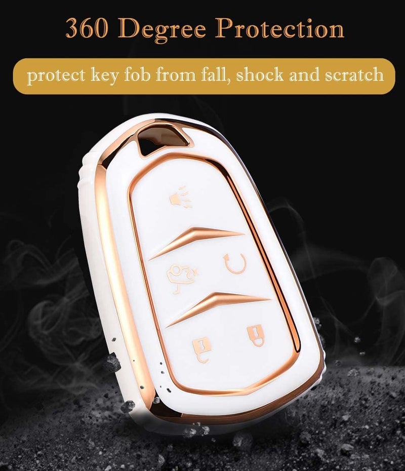 Cacacar Green Key Fob Cover for Cadillac - Image 3