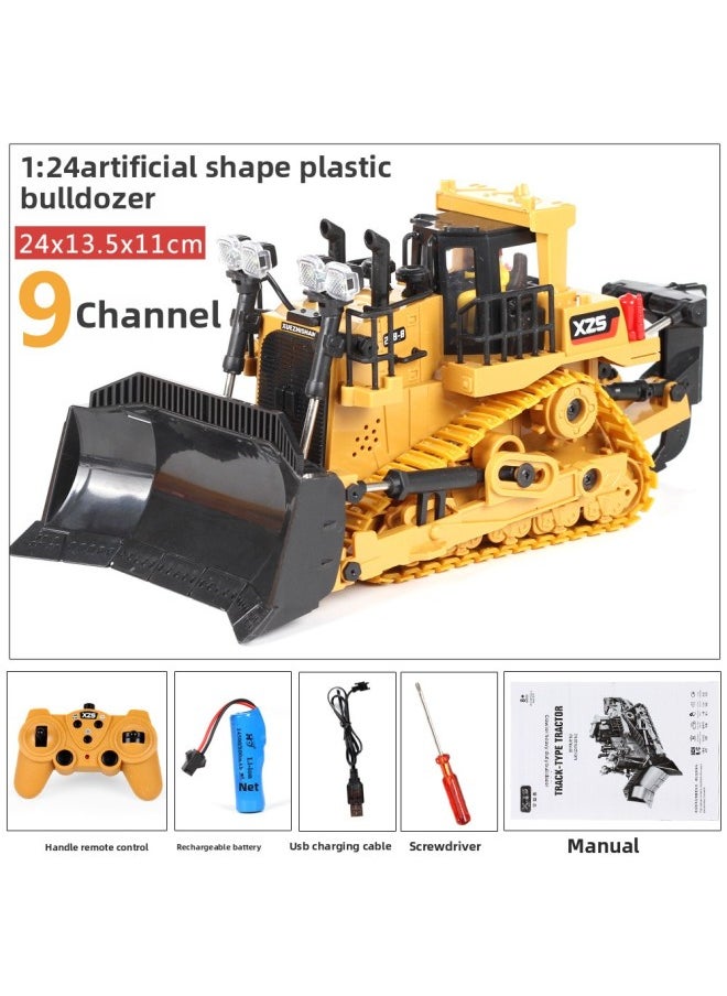 Generic Remote Control Alloy Excavator Truck Children's Toy Engineering Vehicle Set Playground Boys Pushing Dirt Mining Truck Excavator-Color:9-Channel 258-9 Plastic Dirt Cart  - Image 1