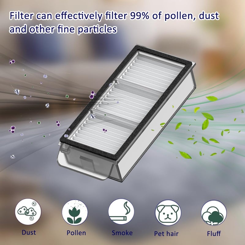 JoyBros Dreame X50 Ultra Replacement Parts Accessories for Dreame X50 Ultra Complete L50 Ultra X50 Master L40s Pro Ultra MOVA V50 Mop Pads X6 Dust Bags X4; HEPA Filter X4; Main Brushes X2; Side Brushes X4 - Image 5