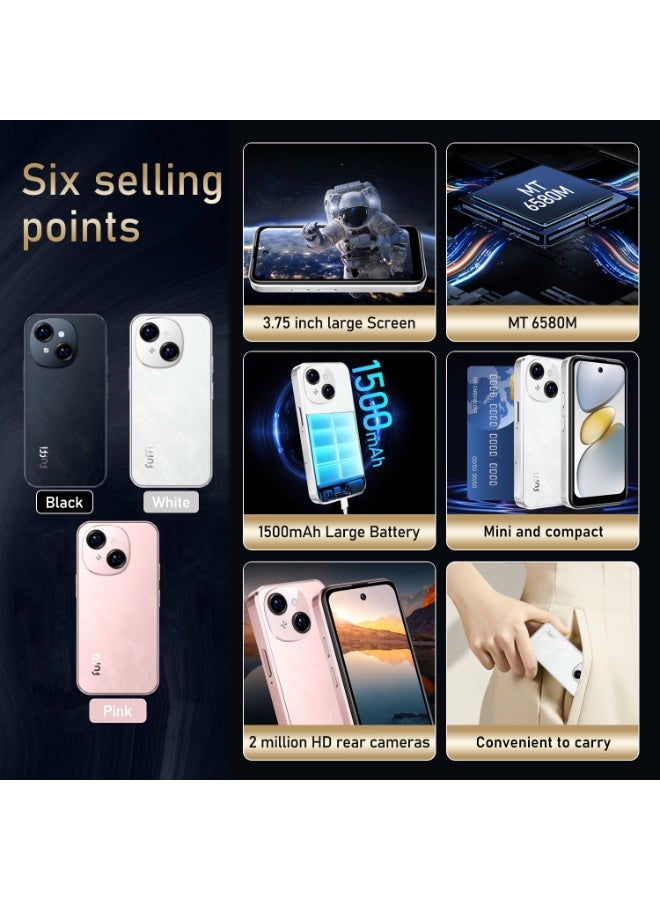  FUFFI هاتف ذكي Fuffi Mini مفتوح 4G، هاتف محمول بجيب صغير عالي الدقة 3.75 بوصة، معالج MT6580M، 2 جيجابايت + 16 جيجابايت، بطارية 1500 مللي أمبير، كاميرا مزدوجة عالية الدقة، هاتف احتياطي محمول 3 ألوان - Image 3