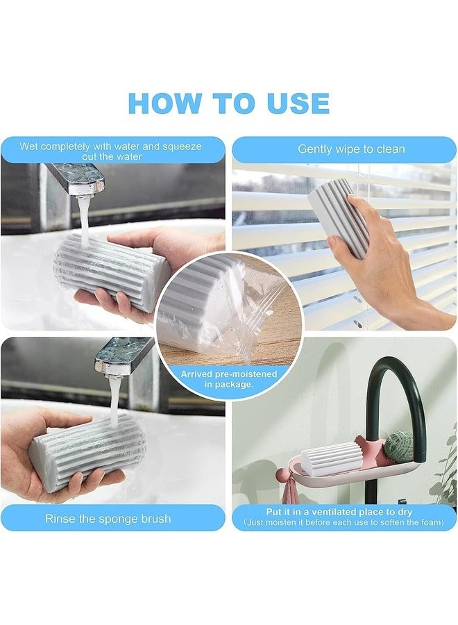 H.F.J HFJ 2-Piece Reusable Sponge Duster – Damp Clean Duster for Baseboards, Vents, Railings, Ceiling Fans, Cobwebs, and More (Grey) - Image 2