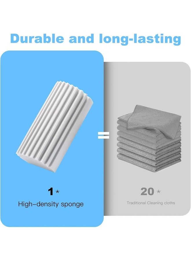H.F.J HFJ 2-Piece Reusable Sponge Duster – Damp Clean Duster for Baseboards, Vents, Railings, Ceiling Fans, Cobwebs, and More (Grey) - Image 4