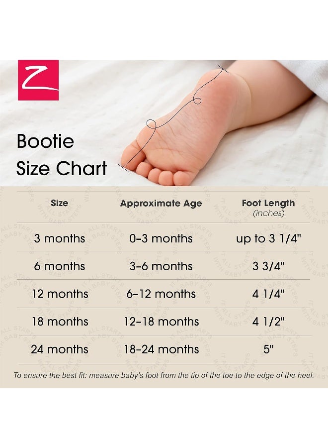 Zutano Cozie Fleece Baby Booties, Unisex, For Newborns and Infants - Image 4