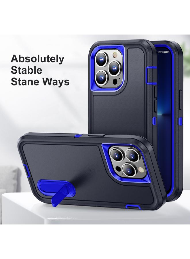 زبون جراب لهاتف iPhone 13 Pro Max 3 في 1 جراب هاتف قوي مع حامل - Image 2