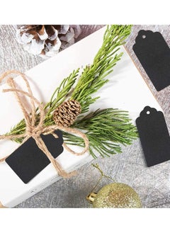 Y&D 100 PCS Gift Kraft Paper Tags Blank Parcel Crafts Hang Labels with Jute Twine 30 Meters Long  - Image 2