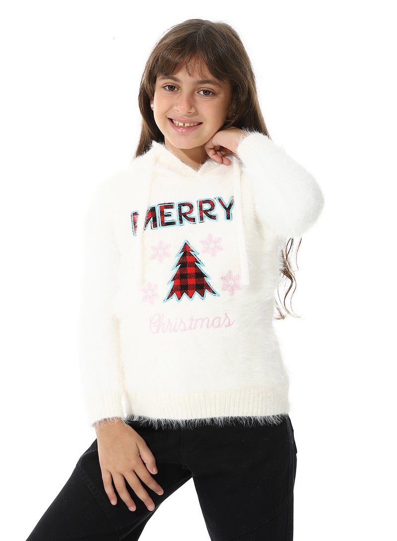 Andora Prominent Fur  Pullover For Girls - Image 1