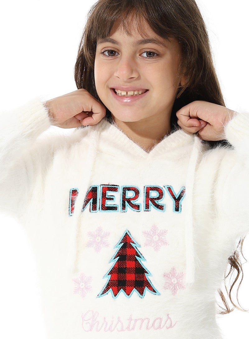 Andora Prominent Fur  Pullover For Girls - Image 4