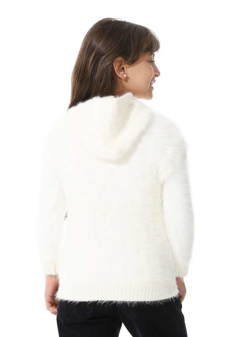 Andora Prominent Fur  Pullover For Girls - Image 3