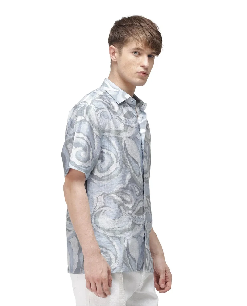 Rare Rabbit Men's Floral Print Relaxed Fit Shirt
