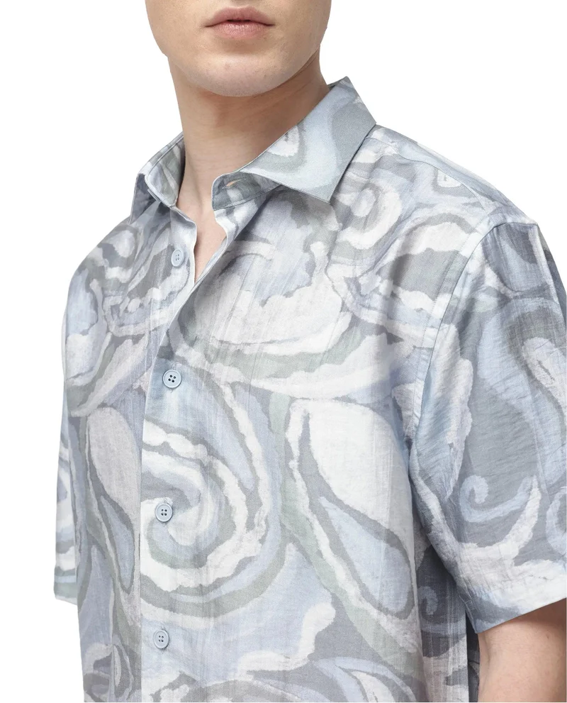 Rare Rabbit Men's Floral Print Relaxed Fit Shirt